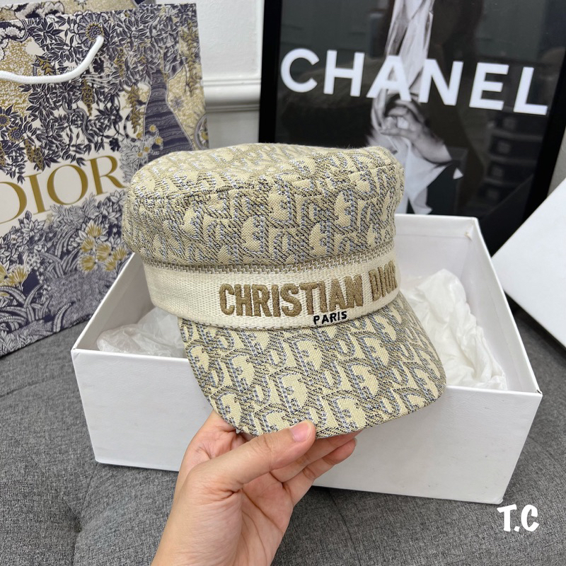 Mũ nồi, mũ beret DIO hoạ tiết, thời trang cao cấp ms14212