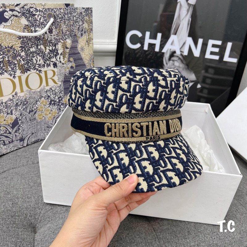 Mũ nồi, mũ beret DIO hoạ tiết, thời trang cao cấp ms14212