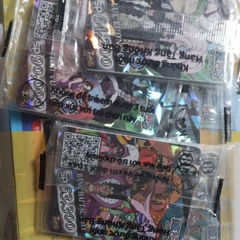 Bộ 7 thẻ ma trận kim cương One Pice Toonies