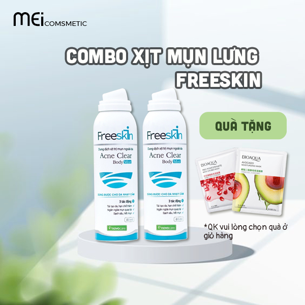 Combo Freeskin-  Bộ Sản Phẩm Viêm Nang Lông, Mụn Trứng Cá, Mụn Mặt Và Cơ Thể