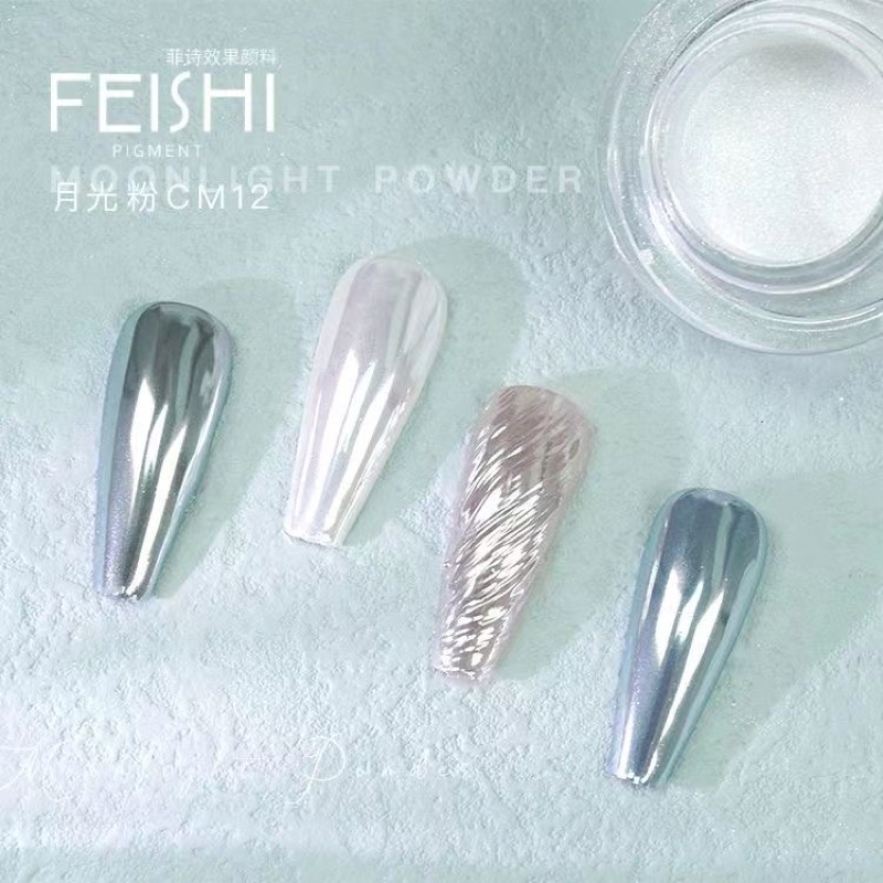 Tráng gương bột trắng siêu sáng trang trí nail