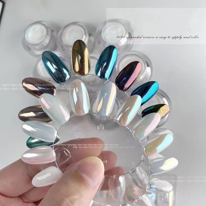 Tráng gương bột trắng siêu sáng trang trí nail