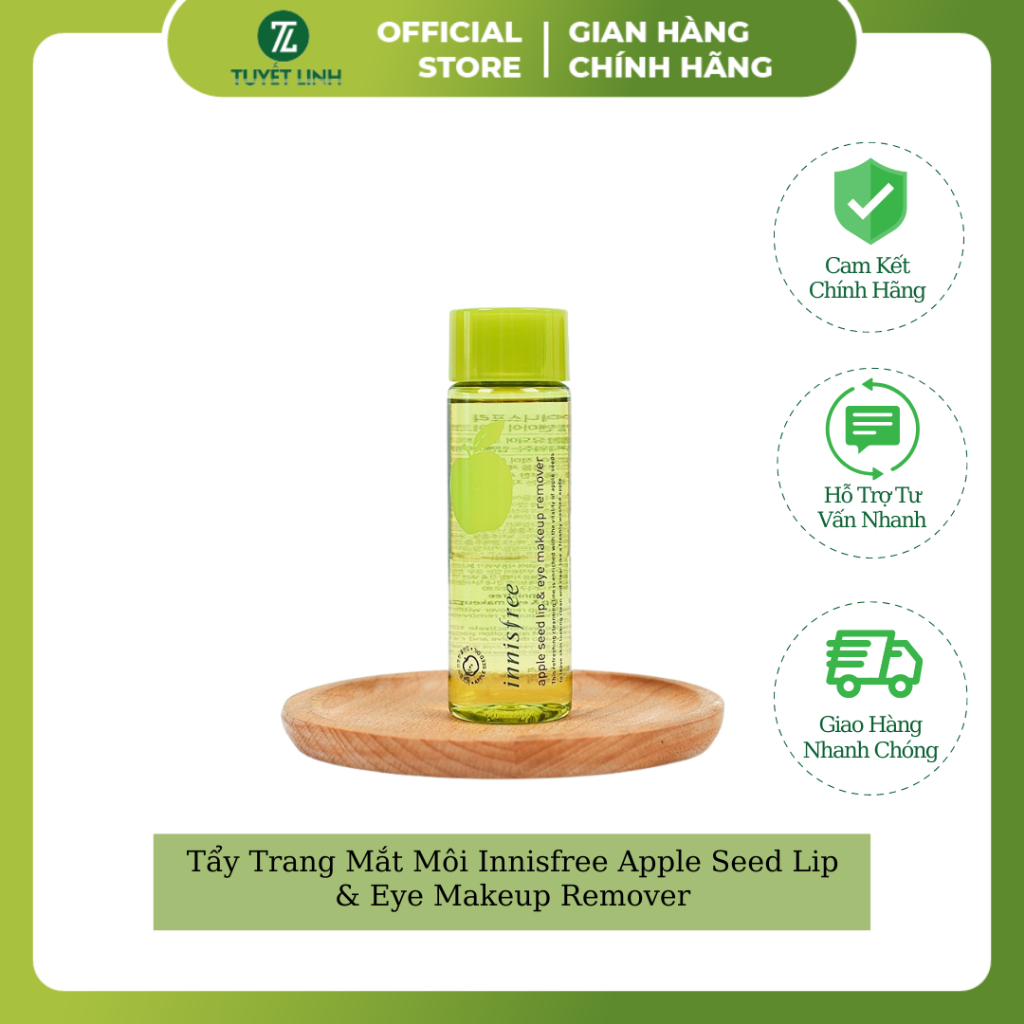 Tẩy Trang Mắt Môi Innisfree Apple Seed Lip & Eye Makeup Remover 100ml