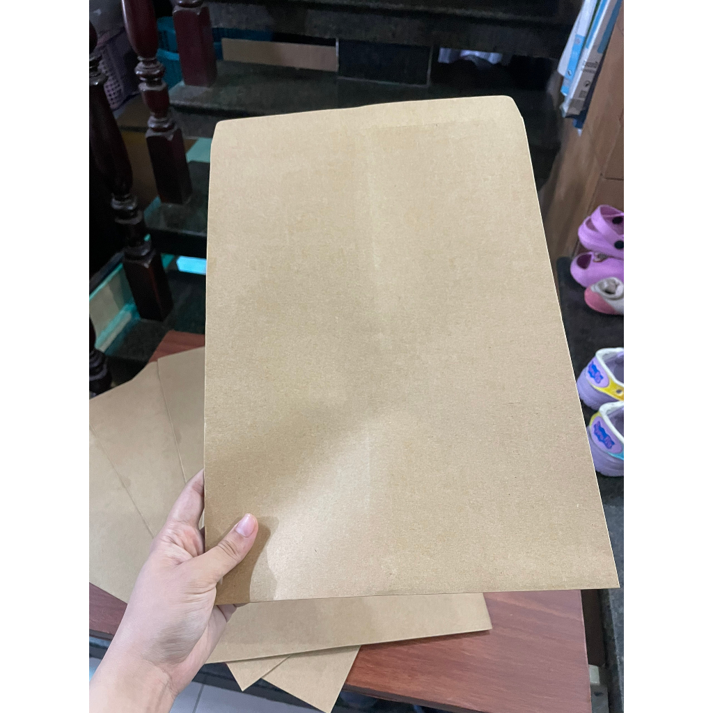 Bao bì thư giấy kraft xi măng A4 không cột dây - 5 cái