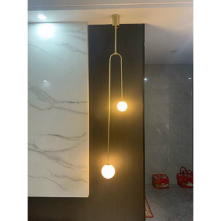 Đèn thả decor 2 bóng phong cách Bắc Âu