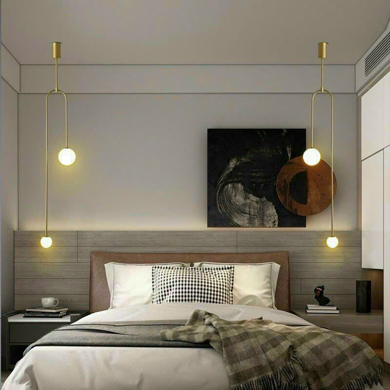 Đèn thả decor 2 bóng phong cách Bắc Âu