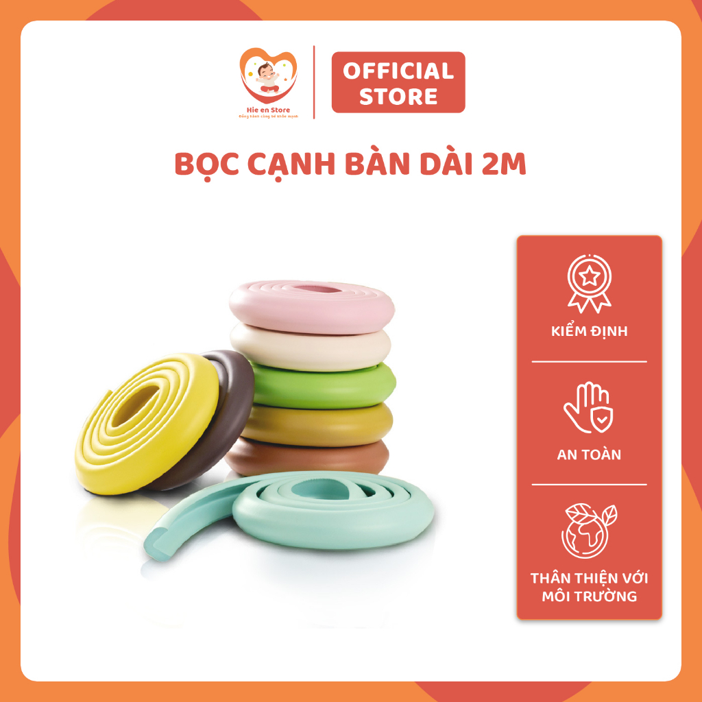 Bọc cạnh bàn cuộn xốp 2m giảm chấn thương khi va đập an toàn cho bé