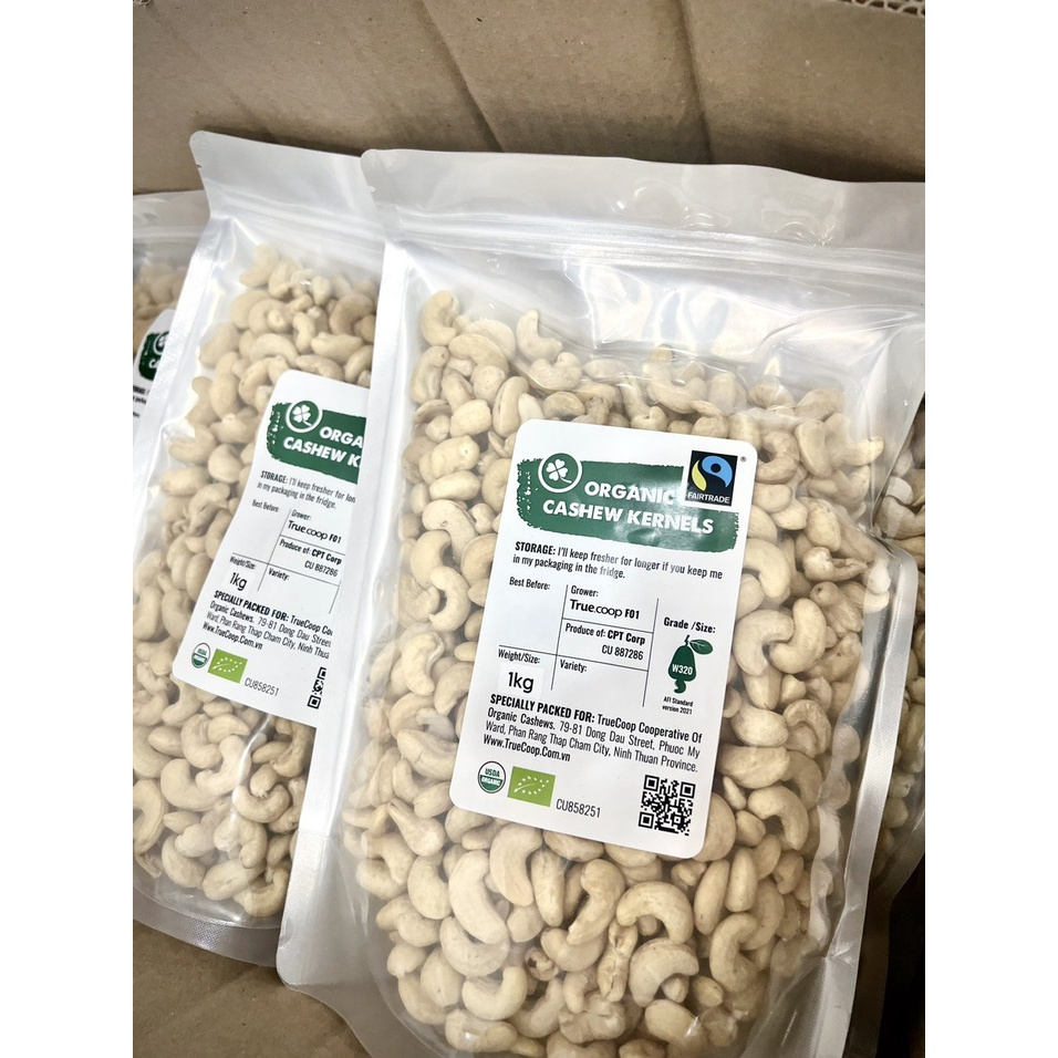 Hạt Điều Nhân Trắng Hữu Cơ Truecoop