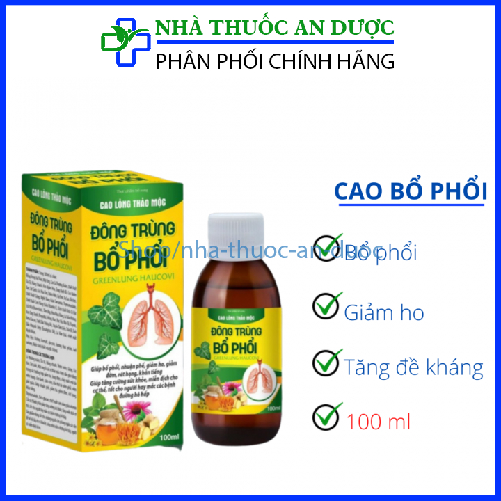 Siro Đông Trùng Bổ Phổi – Giảm ho tăng miễn dịch – 100ml