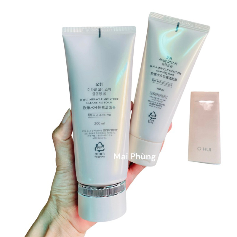 Set sữa rửa mặt Ohui hồng Moisture miracle