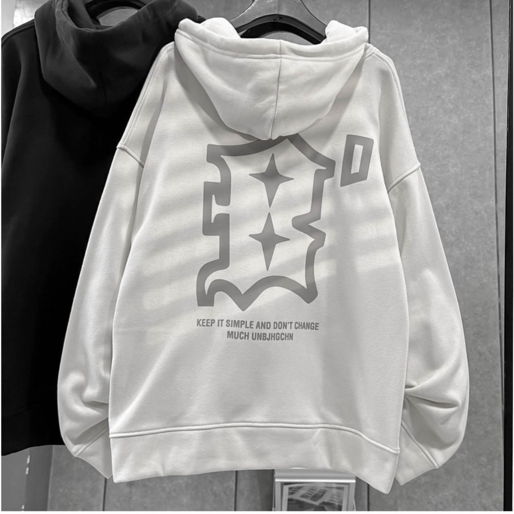 Áo Khoác Nỉ Cặp Đôi Nam Nữ Couple - FREESHIP- Áo Hoodie Có Dây Kéo Nón 2 Lớp Kiểu Rộng Unisex