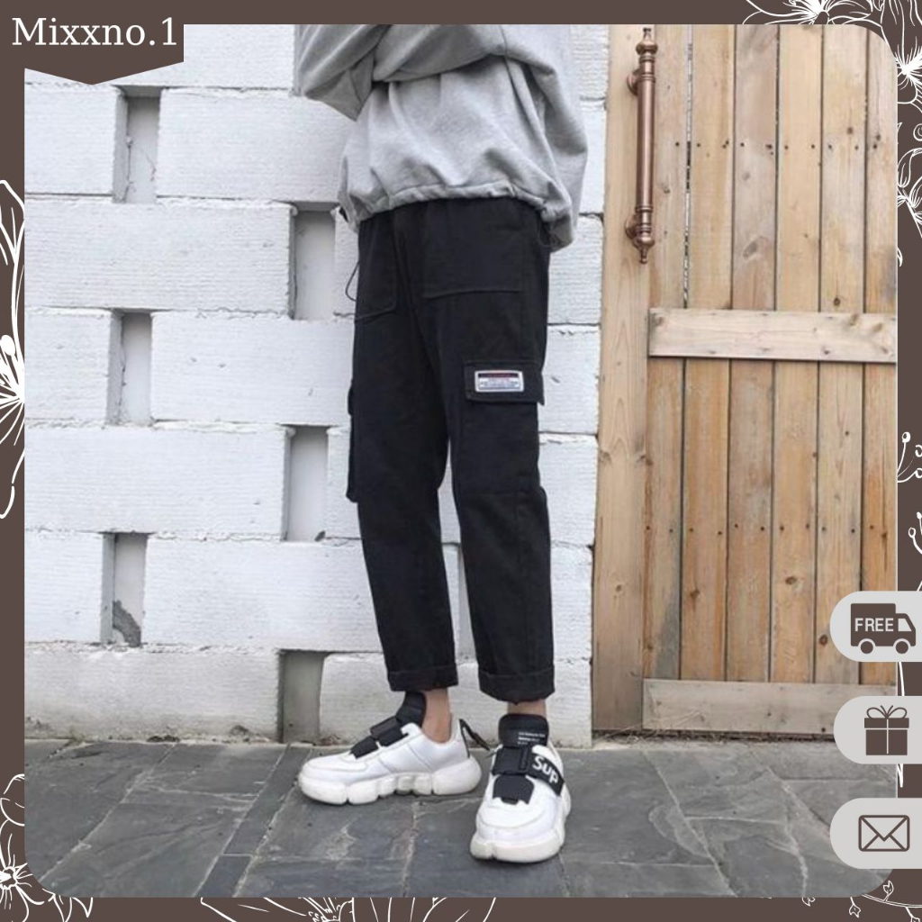 Quần Dài Nam Nữ Vải Kaki mềm Phong Cách Thể Thao Túi Hộp 2 Bên Thời Trang Mixxno.1 QUAN NAM 141