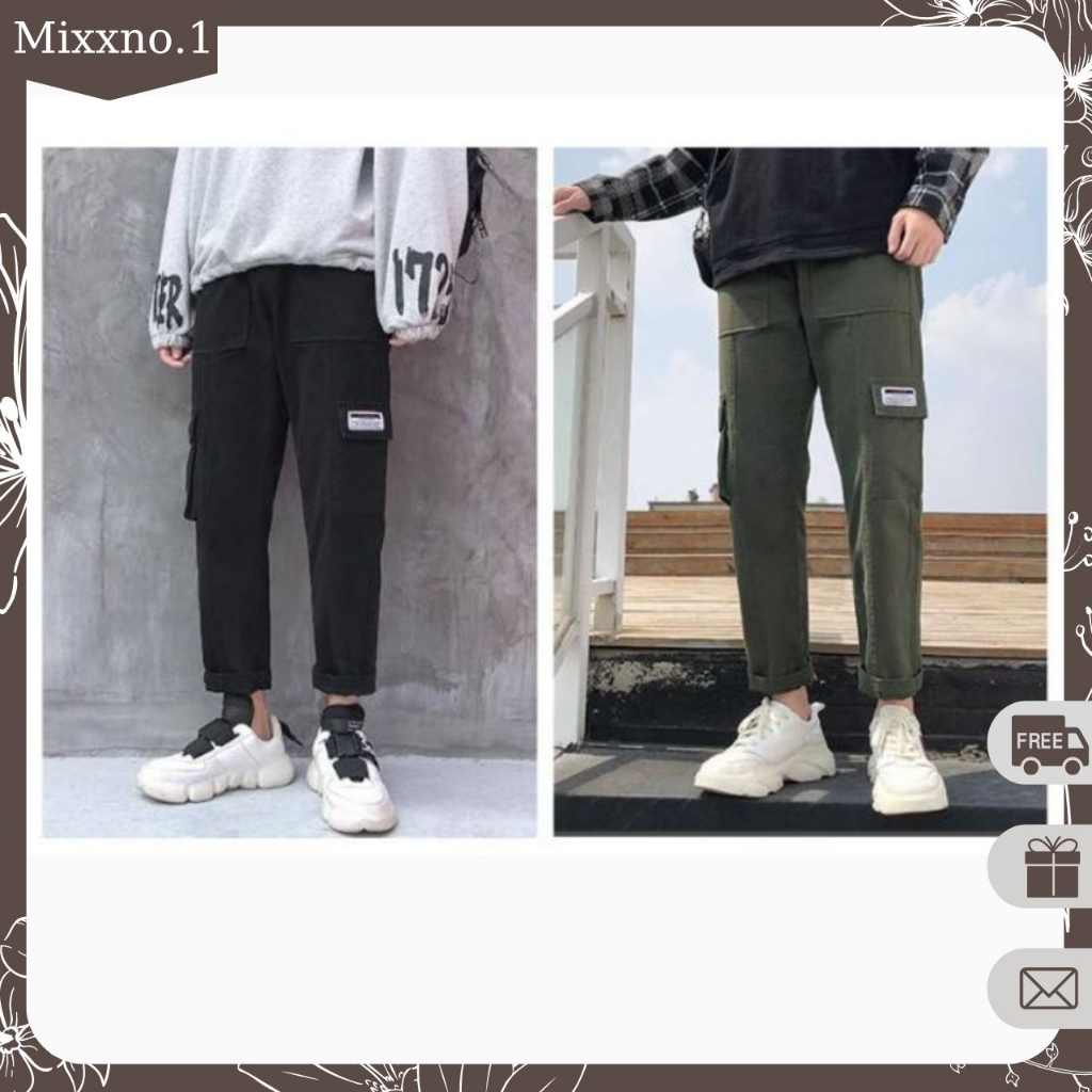 Quần Dài Nam Nữ Vải Kaki mềm Phong Cách Thể Thao Túi Hộp 2 Bên Thời Trang Mixxno.1 QUAN NAM 141