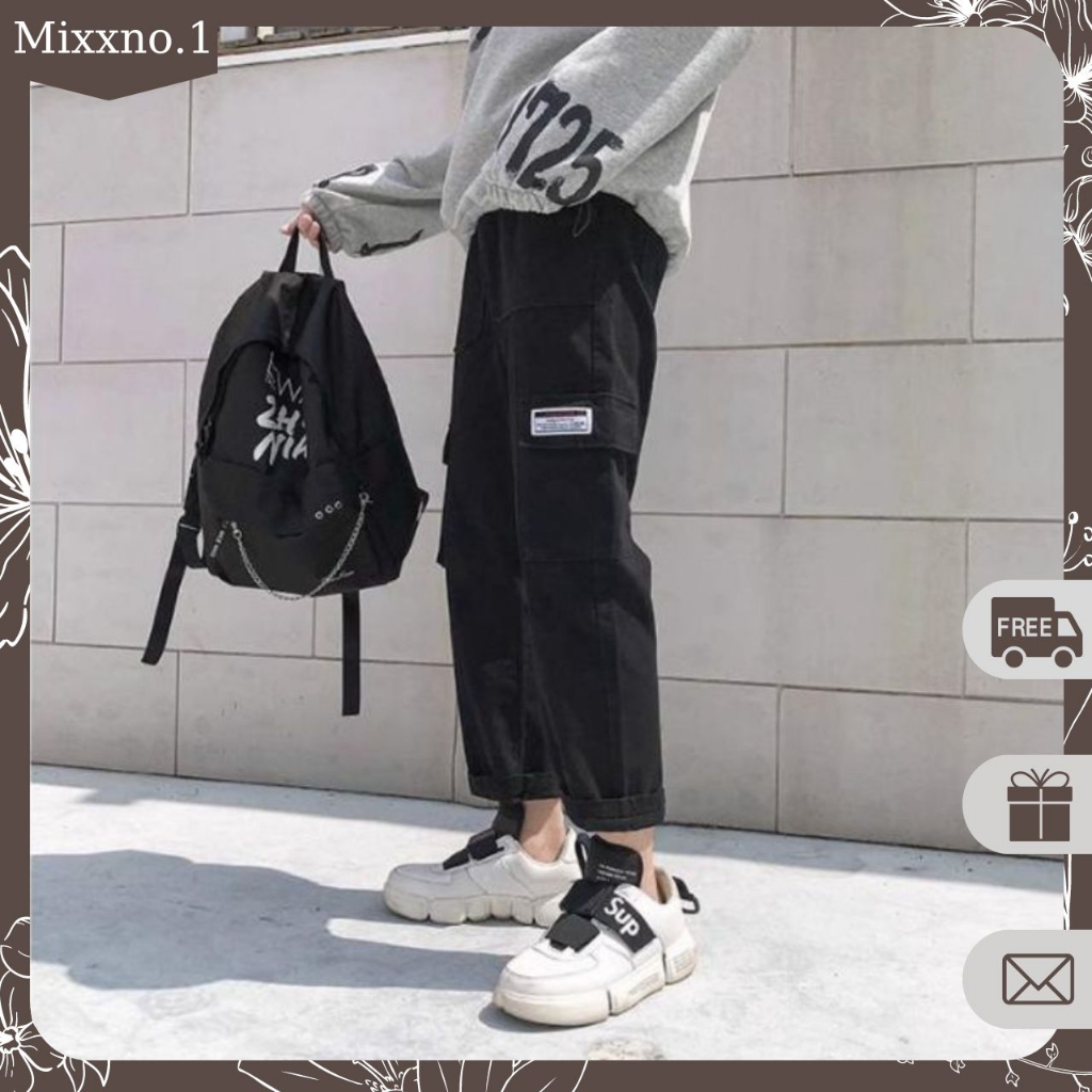 Quần Dài Nam Nữ Vải Kaki mềm Phong Cách Thể Thao Túi Hộp 2 Bên Thời Trang Mixxno.1 QUAN NAM 141