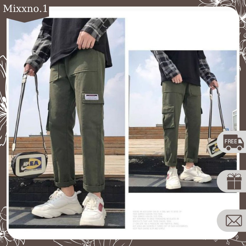 Quần Dài Nam Nữ Vải Kaki mềm Phong Cách Thể Thao Túi Hộp 2 Bên Thời Trang Mixxno.1 QUAN NAM 141