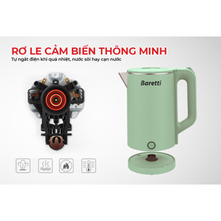 Ấm siêu tốc Inox  1.8L Baretti BRD181G