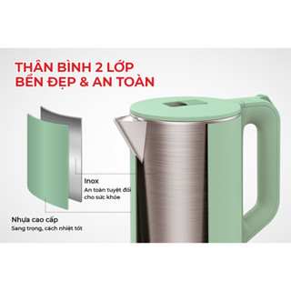 Ấm siêu tốc Inox  1.8L Baretti BRD181G