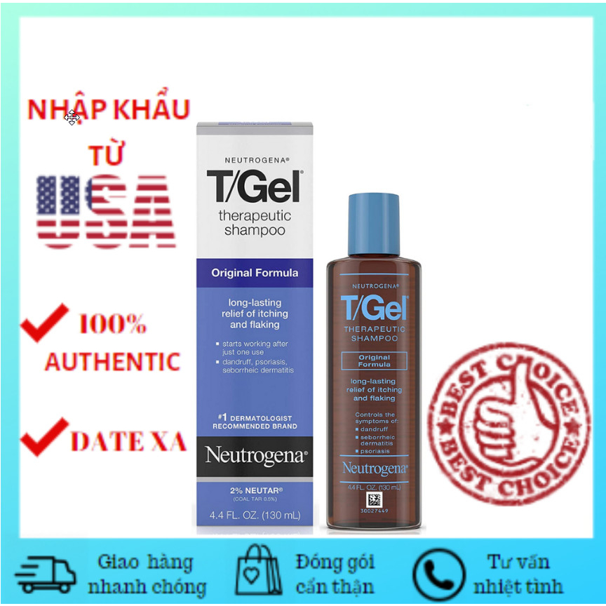 Dầu Gội Ngăn Gàu, Vảy Nến, Viêm Da Tiết Bã Neutrogena T/Gel - 200ml Và 250ml