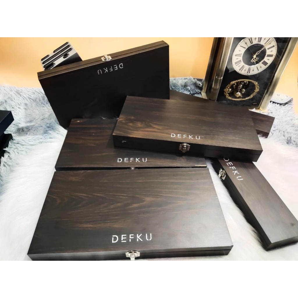 Bộ Dao Damacus 3 Món Full Hộp Gỗ,Loại Thép Damacus 67 lớp, Lõi thép VG10 Carbon Cao Cấp.