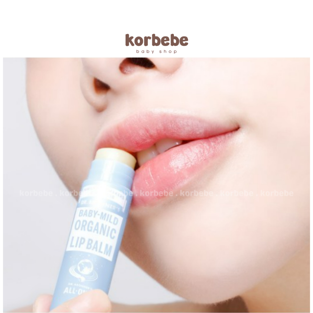 Son dưỡng môi hữu cơ lành tính cho bé Dr.Bronner’s Organic Lip Balm Hàn Quốc