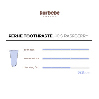 Kem đánh răng cho bé Perhe Toothpaste Hàn Quốc 80g