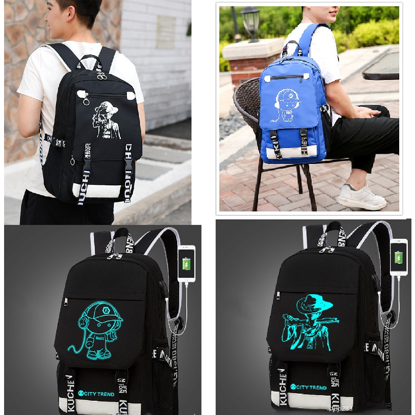 Balo sinh viên phát sáng dạ quang ban đêm cho cả Nam và Nữ Phong Cách Cá Tính - Tặng Khóa ChốngTrộm