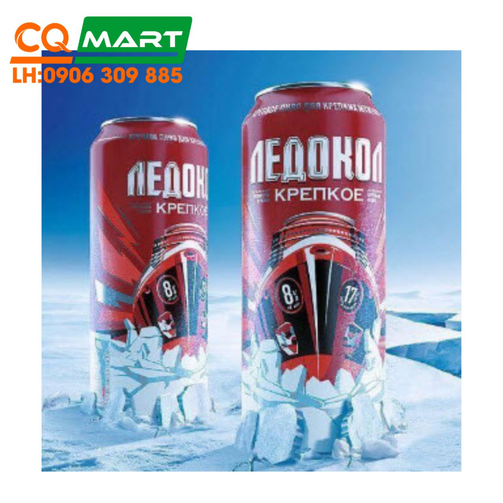 Bia Nga TÀU PHÁ BĂNG LEDOKOL 8% Lon 450ml