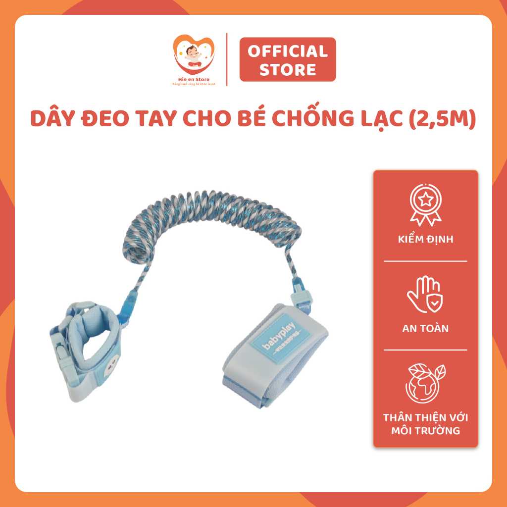 Dây đeo chống lạc cho bé lõi thép, chống xoắn, có khóa chống cắt an toàn - Hie en Store