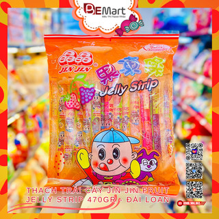 Thạch trái cây jin jin fruit jelly strip 470gr - đài loan