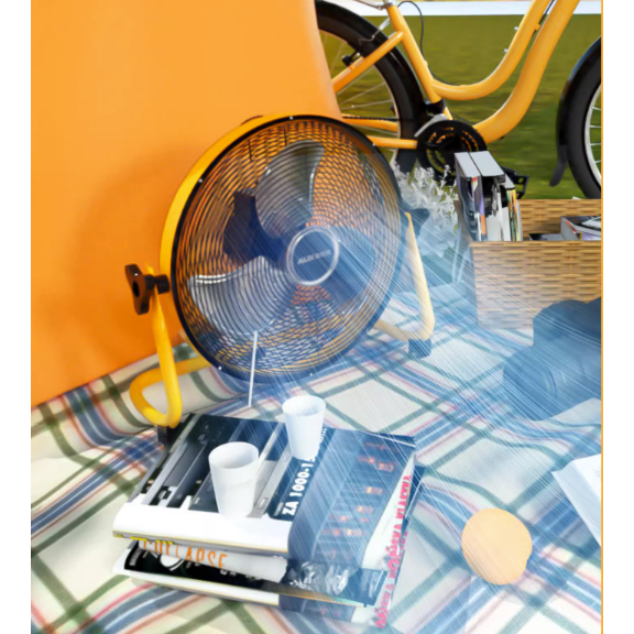 QUẠT SÀN TÍCH ĐIỆN CÁNH 40CM PIN DÙNG 5-30H LIÊN TỤC