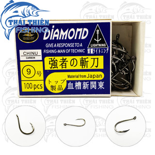 Lưỡi Câu Cá Coastline Diamond Chinu Carbon Hộp 100 Cái