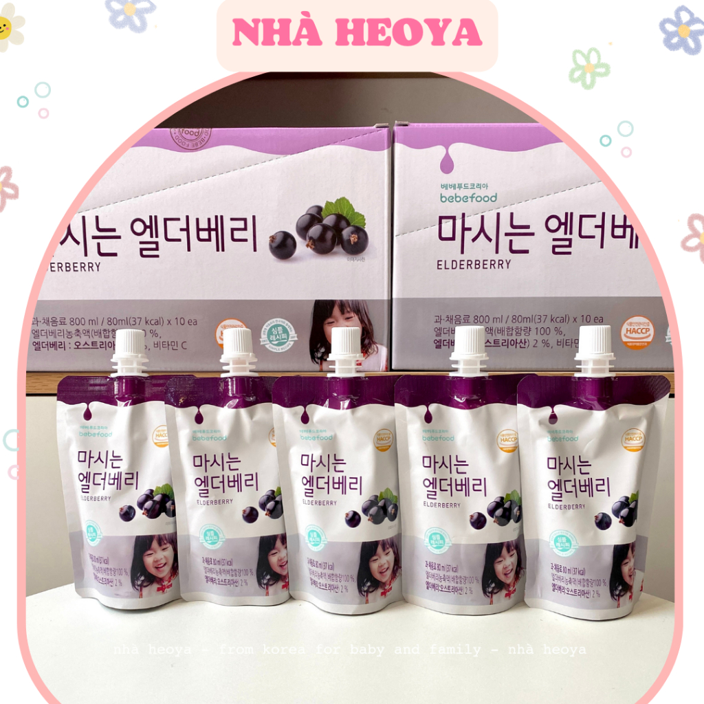 NƯỚC ÉP TĂNG ĐỀ KHÁNG TỪ QUẢ CƠM CHÁY ELDERBERRY BEBEFOOD