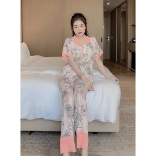 Pyjama Tay Ngắn Quần Dài Lụa Mango