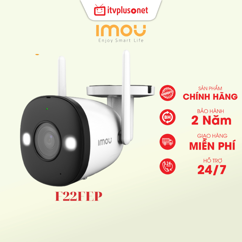 Camera Wifi ngoài trời IMOU| ITVPlus| Bullet 2  I 4 chế độ màu ban đêm I Đàm thoại- IPC-F22FEP