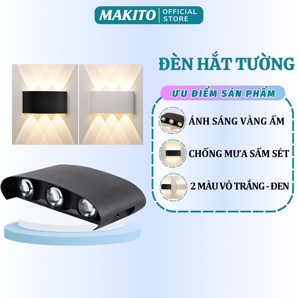 [Mã Inbau15 Giảm 10% Đơn 0Đ] Đèn Treo Tường Makito Trang Trí Phòng Khách Cầu Thang Siêu Sáng