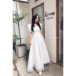 đâm dự tiệc tay phồng phối nơ xinh như công chúa bigsize (thời trang bigsize vicky.g - anitagreen) QN0623