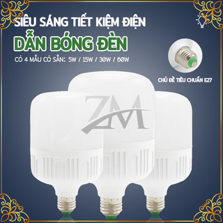 Bóng đèn Led Bulb siêu sáng,Bóng led bulb trụ nhựa ánh sáng trắng cao cấp