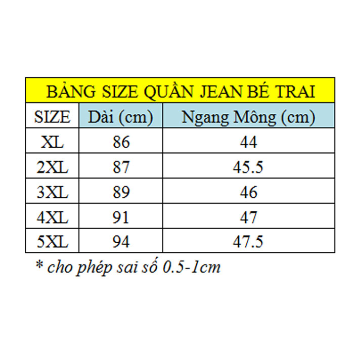 Quần Jean Bé Trai Size Đại 35kg-55kg Chất Jean Co Giãn Mạnh Mềm Mại Thoải Mái.1578