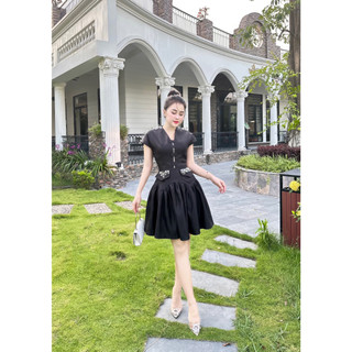Đầm dự tiệc dáng xòe thanh lịch nhẹ nhàng