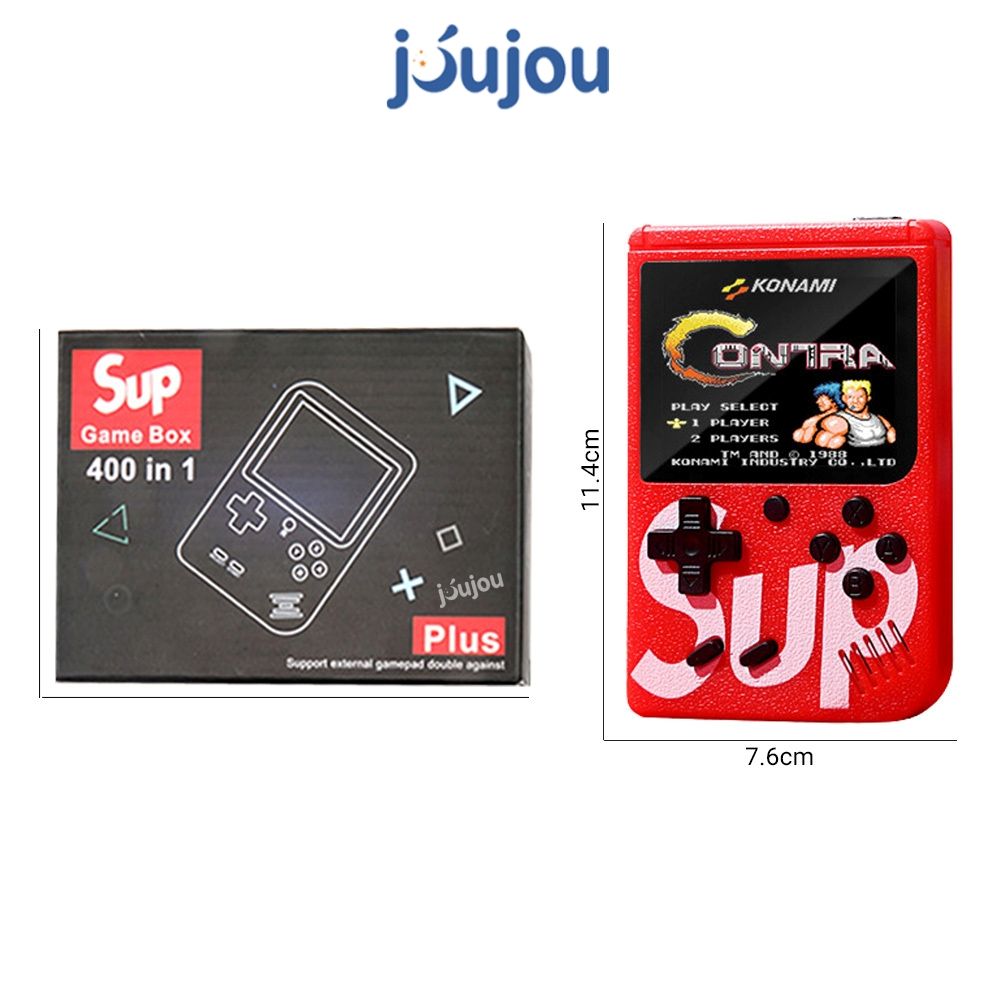 Máy game cầm tay JuJou 400 trò chơi kinh điển có kết nối TV màn hình sắc nét âm thanh sống động nút bấm mượt