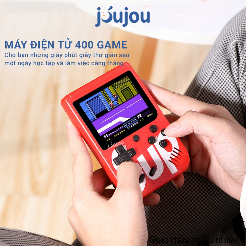 Máy game cầm tay JuJou 400 trò chơi kinh điển có kết nối TV màn hình sắc nét âm thanh sống động nút bấm mượt