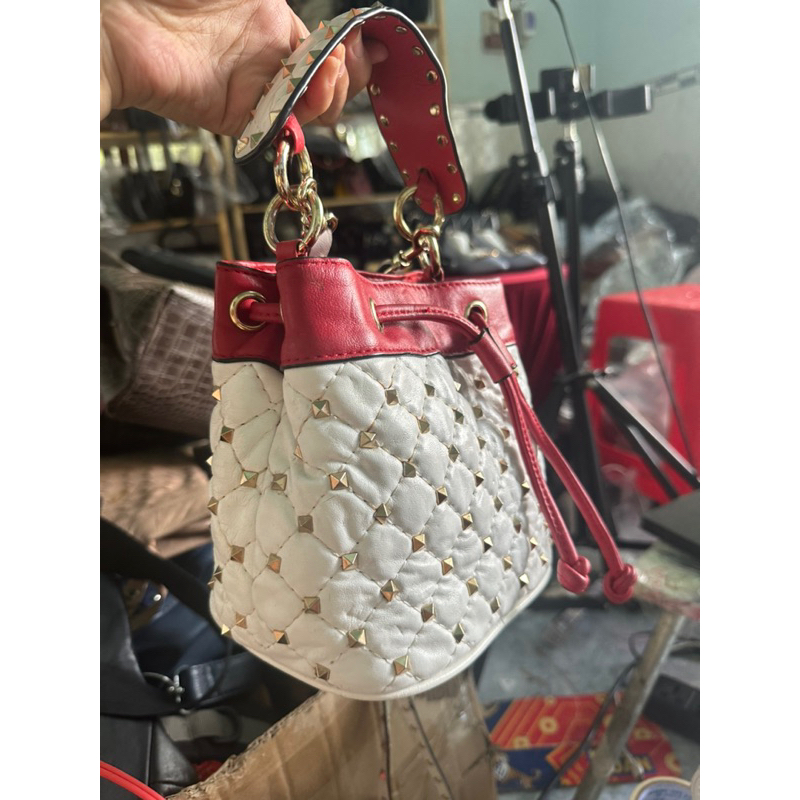 Bucket da thật đính đinhh xinh xắn