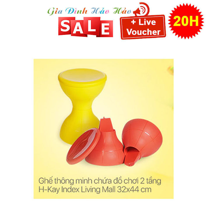 GHẾ THÔNG MINH CHỨA ĐỒ CHƠI 2 TẦNG H-KAY INDEX LIVING MALL 32X44 CM