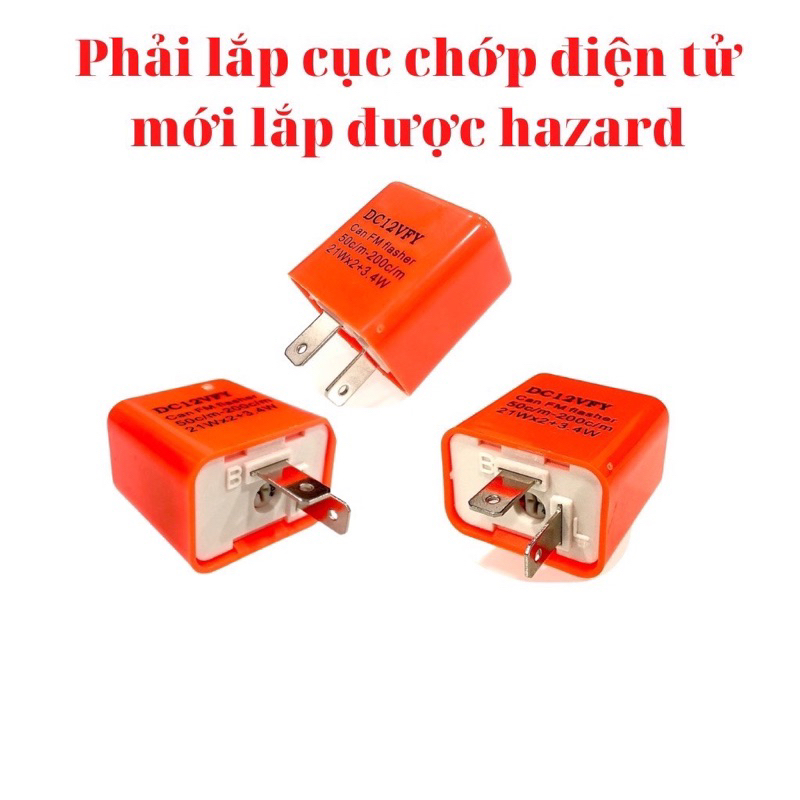 Công Tắc Nháy Haza + Cục Chớp tăng chỉnh nhanh chậm gắn xe máy