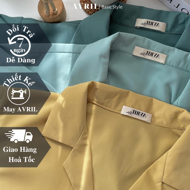Áo sơ mi nữ cổ vest tay ngắn kiểu Hàn Quốc chất mát khó khăn SMCT05