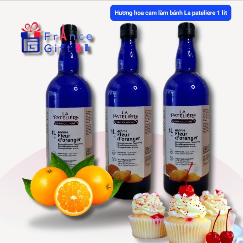 🤩 Nước hoa cam làm bánh La Pateliere của Pháp loại 1 Lit 🥰🥰🥰