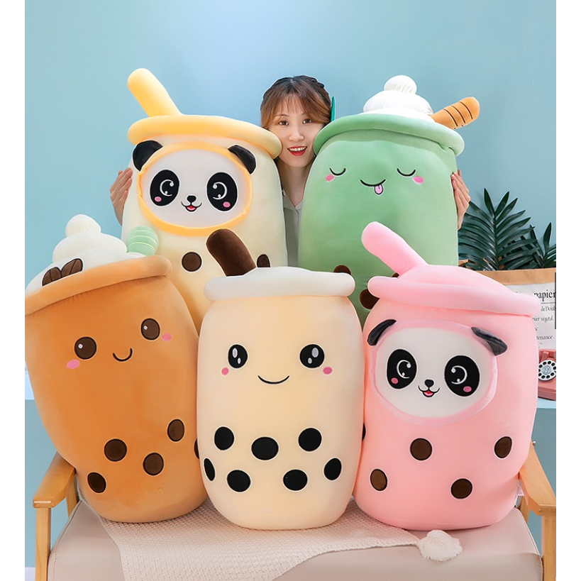 Gấu Bông Trà Sữa Gối ôm hình thú nhồi bông cho bé, Trà Sữa bông Baby Hàng Cao Cấp Mềm Mịn - Thú Bông Nhập Khẩu Size 35cm