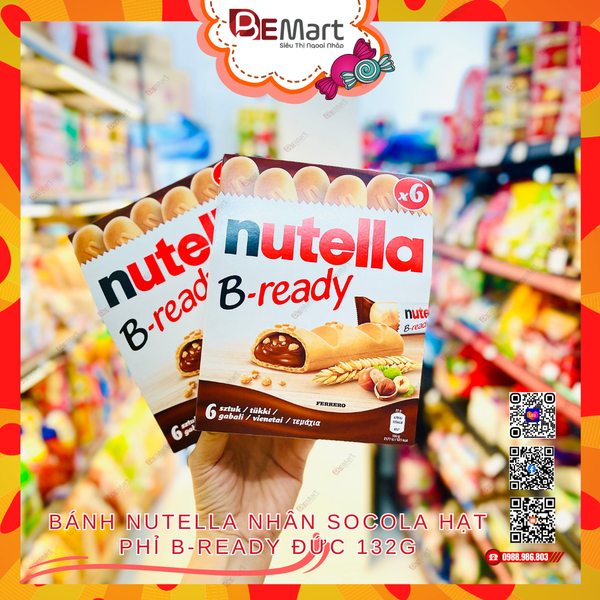 BÁNH NUTELLA NHÂN SOCOLA HẠT PHỈ B-READY ĐỨC 132G
