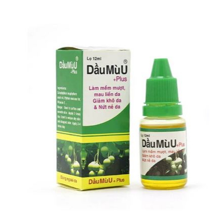 Dầu Mù U Plus Thiên Khánh Chai 12ml - Bí Kíp Giảm Mụn - Làm lành vết bỏng mau liền sẹo