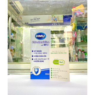 Nước súc miệng HMU Chlorhexidine + Plus - Sát khuẩn vùng họng, miệng, không chứa cồn